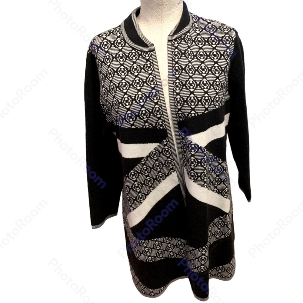Multiples, Small black and white Sweater Cardigan